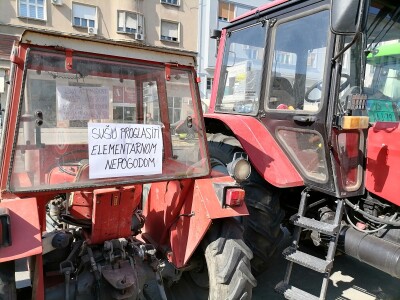 Protesti poljoprivrednika u Novom Sadu