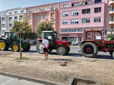 Protesti poljoprivrednika u Novom Sadu