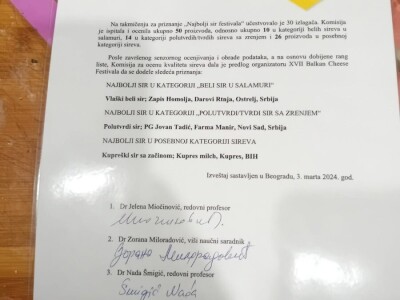 Smail Žilić proizvodi najbolji balkanski sir