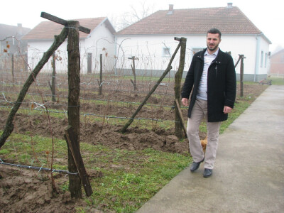 Ulfet Brkić u malinjaku Ulfet Brkić u malinjaku