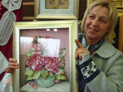 Slike izrađene od svilenih trakica