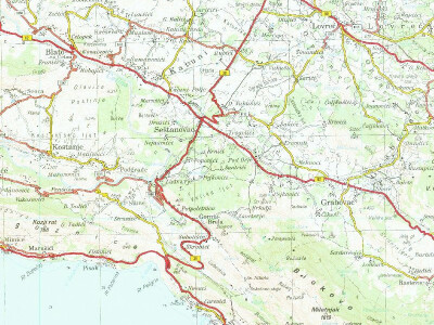 Karta općina Šestanovac i Lovreć te omiškog zaleđa