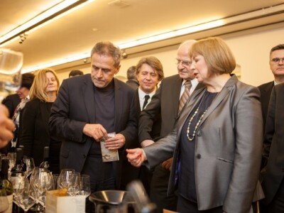 Milan Bandić, zagrebački gradonačelnik i Đurđa Protić, direktorica 2. Hrvatskog festivala hrane i vina Milan Bandić, zagrebački gradonačelnik i Đurđa Protić, direktorica 2. Hrvatskog festivala hrane i vina