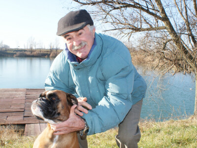 Krsto Franović i pas Zvonimira Biondića