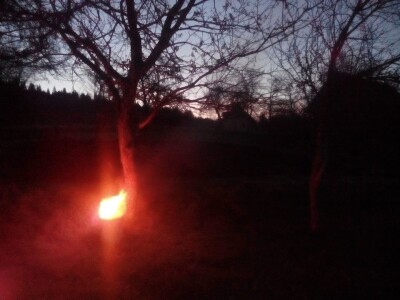 Đorđe Dokmanović palio je vatre u voćnjaku...