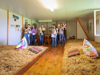 Obiteljska farma smeđih krava u Eichholzu