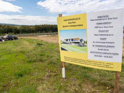 Početka izgradnje pogona za preradu mlijeka "Naša mljekara"