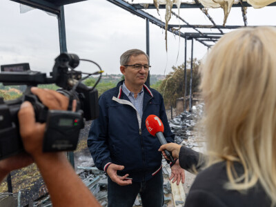 Požar na imanju porodice Jovanović u selu Cerovac