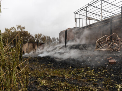 Požar na imanju porodice Jovanović u selu Cerovac