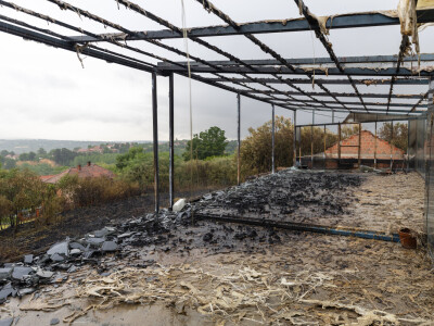 Požar na imanju porodice Jovanović u selu Cerovac