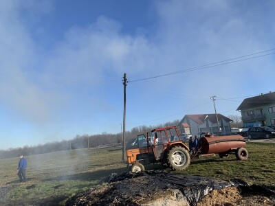 Požar u Gornjim Čađevcima - štala, krava