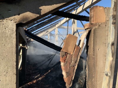 Požar u Gornjim Čađevcima - štala, krava