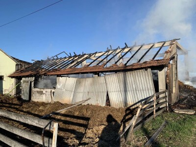 Požar u Gornjim Čađevcima - štala, krava