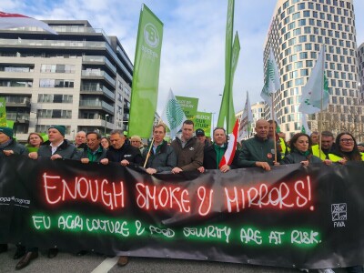 Prosvjed europskih poljoprivrednika u Bruxellesu