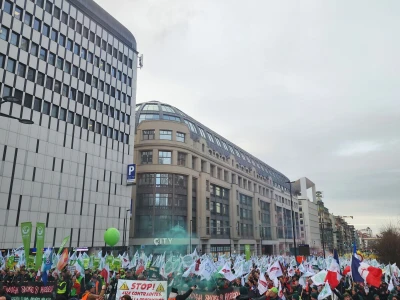 Prosvjed europskih poljoprivrednika u Bruxellesu