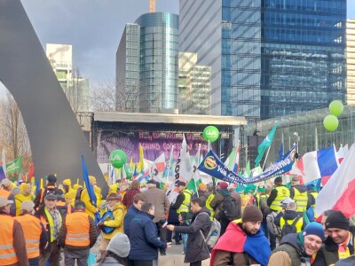Prosvjed europskih poljoprivrednika u Bruxellesu
