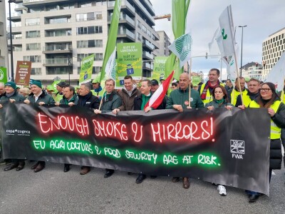 Prosvjed europskih poljoprivrednika u Bruxellesu