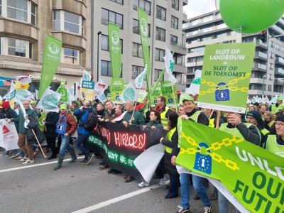 Prosvjed europskih poljoprivrednika u Bruxellesu