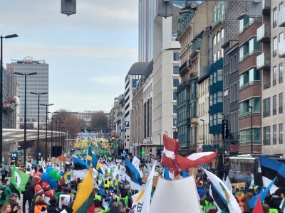 Prosvjed europskih poljoprivrednika u Bruxellesu