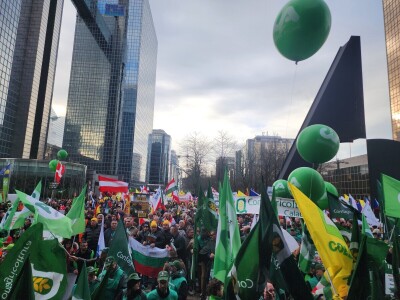 Prosvjed europskih poljoprivrednika u Bruxellesu
