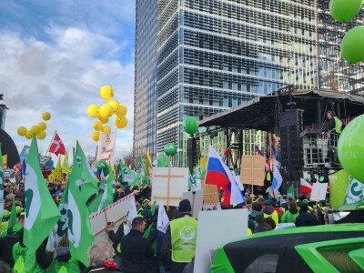 Prosvjed europskih poljoprivrednika u Bruxellesu