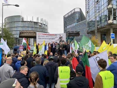Prosvjed poljoprivrednika u Strasbourgu