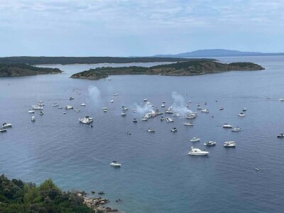 Prosvjed Rabljana protiv ribogojilišta