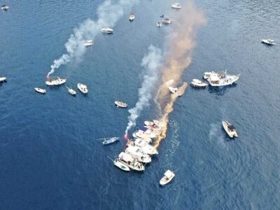 Prosvjed Rabljana protiv ribogojilišta