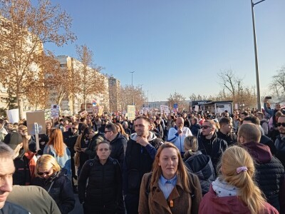 Prosvjed u Novom Sadu, blokada mostova