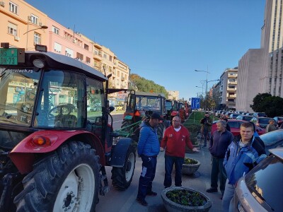 Protest u Novom Sadu ispred Banovine (16.11.2023.)