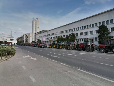 Protesti poljoprivrednika u Novom Sadu