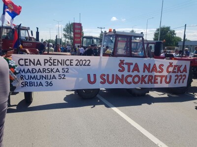 Protesti poljoprivrednika u Požarevcu Protesti poljoprivrednika u Požarevcu