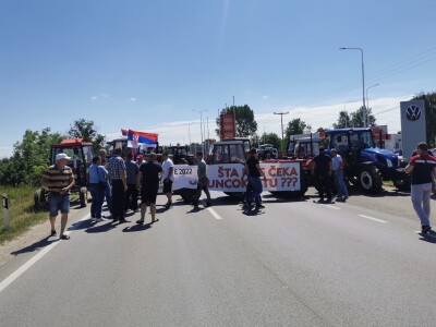 Protesti poljoprivrednika u Požarevcu