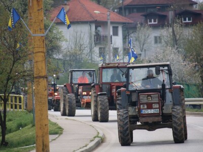 Protesti poljoprivrednika u Sapni