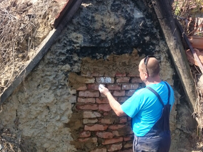 Zidanje otvora lončarske peći