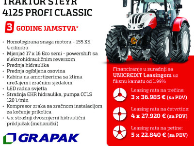 Steyr traktori na lageru - financiranje