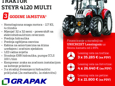 Steyr traktori na lageru - financiranje