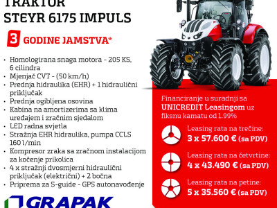 Steyr traktori na lageru - financiranje