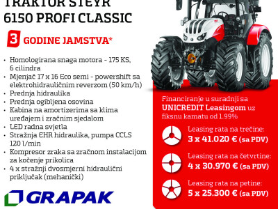 Steyr traktori na lageru - financiranje