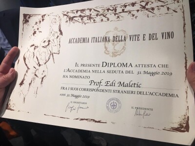 TALIJANSKA AKADEMIJA ZA LOZU I VINO - Prof. Edi Maletić: Talijanska struka nema ništa protiv našeg Prošeka! TALIJANSKA AKADEMIJA ZA LOZU I VINO - Prof. Edi Maletić: Talijanska struka nema ništa protiv našeg Prošeka!