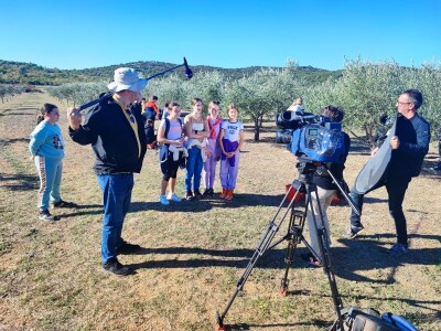 U MASLINIKU OPG URODA: Učenici američke škole iz Zagreba brali malsine u zaleđu Pirovca