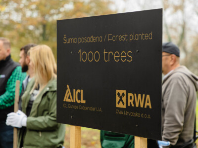 Zaposlenici tvrtke RWA Hrvatska i ICL-a posadili hektar šume