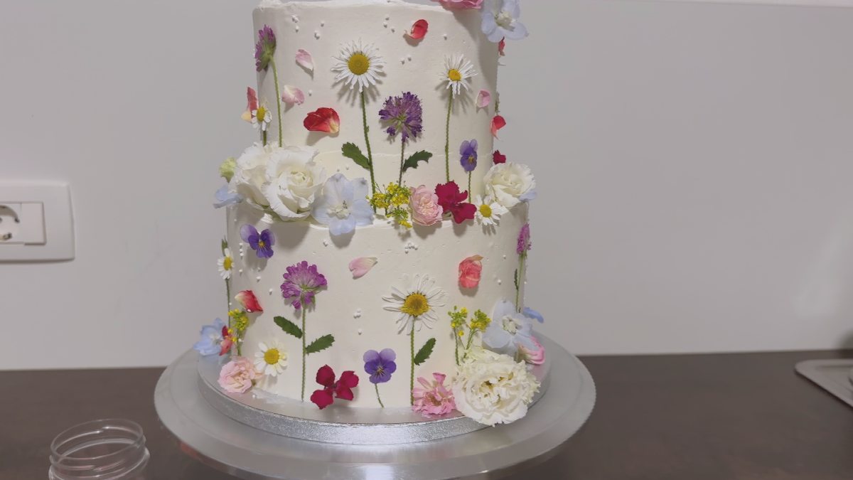 jestivo cvijeće, torta