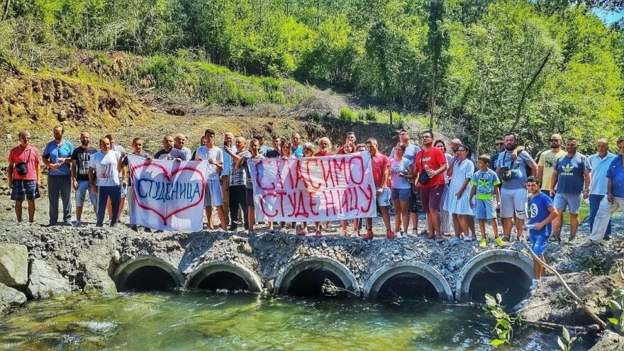 Protest meštana na reci Studenici: Zaustavite gradnju MHE