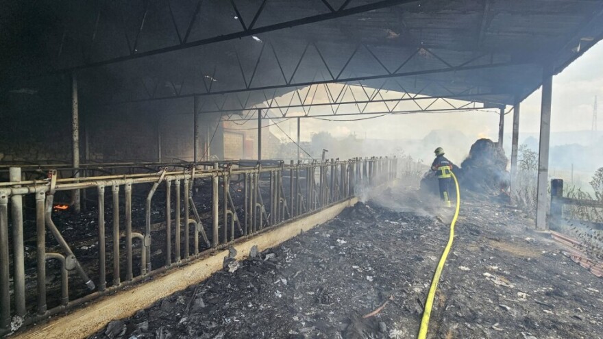Dva gotovo istovremena požara: Vatra progutala staju, električni pastir zapalio zob