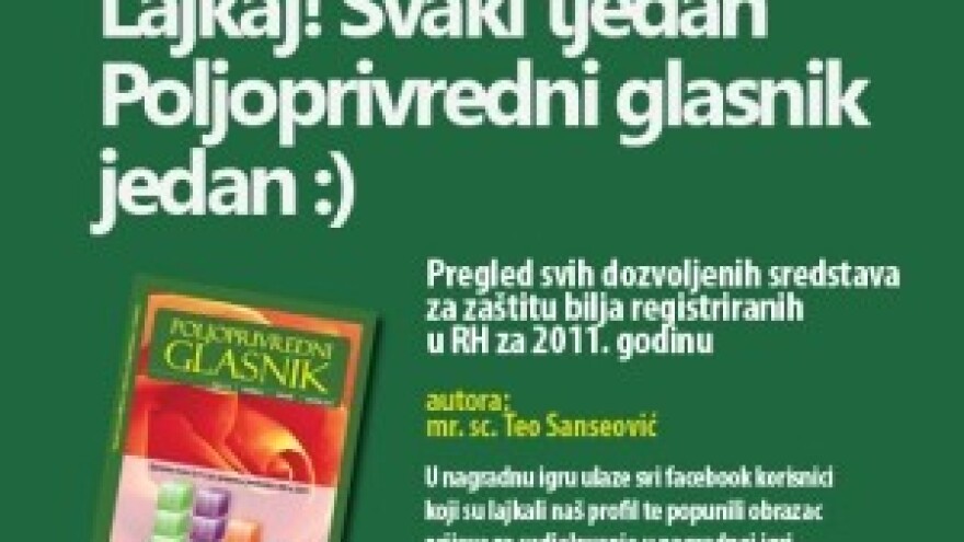 Nagradna igra - svaki tjedan Poljoprivredni glasnik jedan!