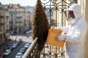 Balkon okupiralo 45.000 pčela