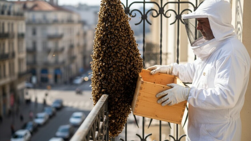 Balkon okupiralo 45.000 pčela