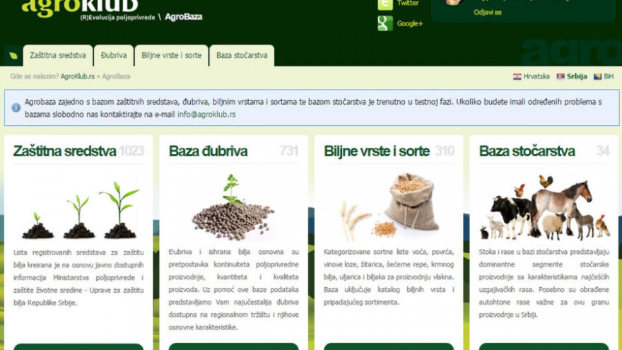 Baza Zaštitnih sredstava - novi servis Agrokluba