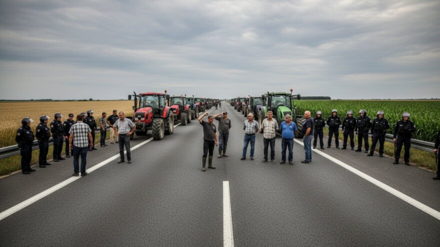 Blokirane slavonske prometnice - video